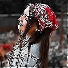 3 חתיכות פרחונית שיער אלסטי בנדנות צעיף רצועת ראש שיפון מטפחת ראש פרחונית מודפסת טורבן בוהו רצועות שיער בנדנות עם קליפסים לשיער עבור Wome