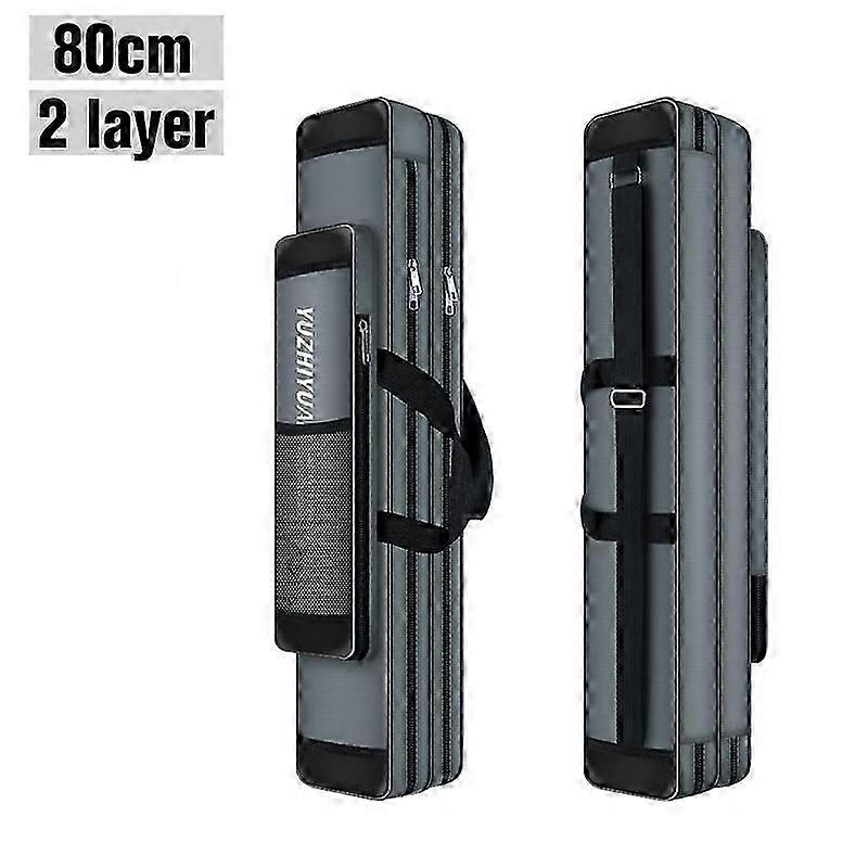 防水釣り竿2/3層釣りバッグ釣り竿ツール収納バッグ2層80cm