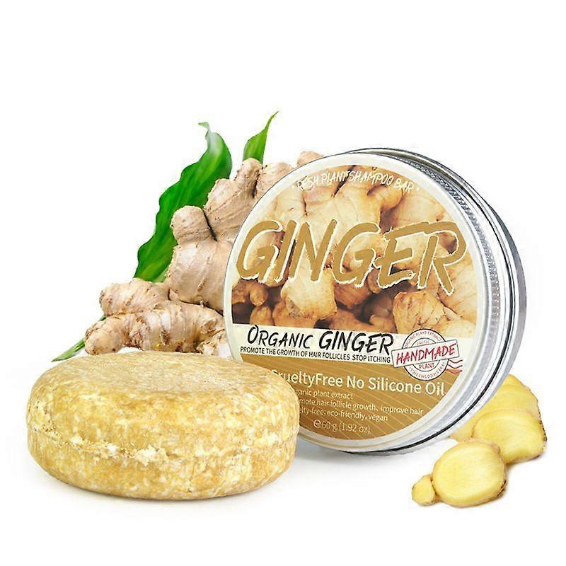 3PCS Ginger Shampoo Soap He Shou Wu Botanical Oil Soap Shampoo Soap