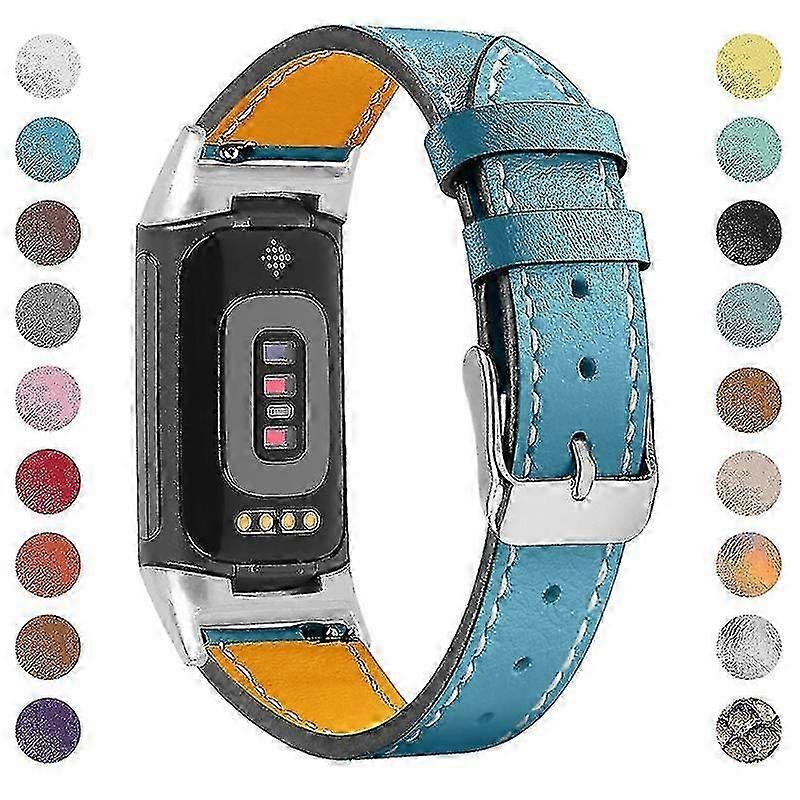 For Charge 5/6 - Soft Adjustable Replacement Strap Fitbit Charge 6 Blue