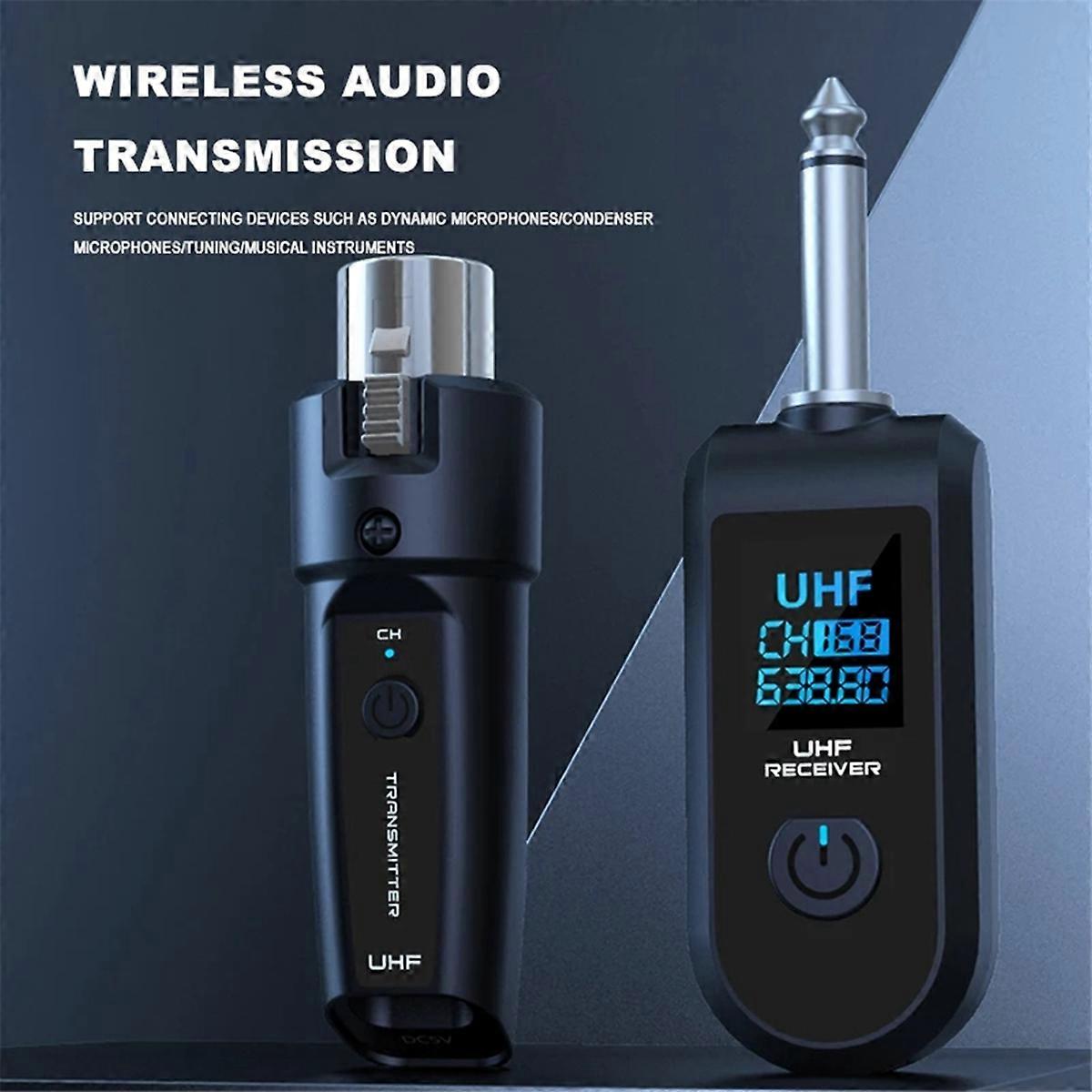 UHF XLR Adaptersystem Drahtloses Mikrofon Sender Empfänger