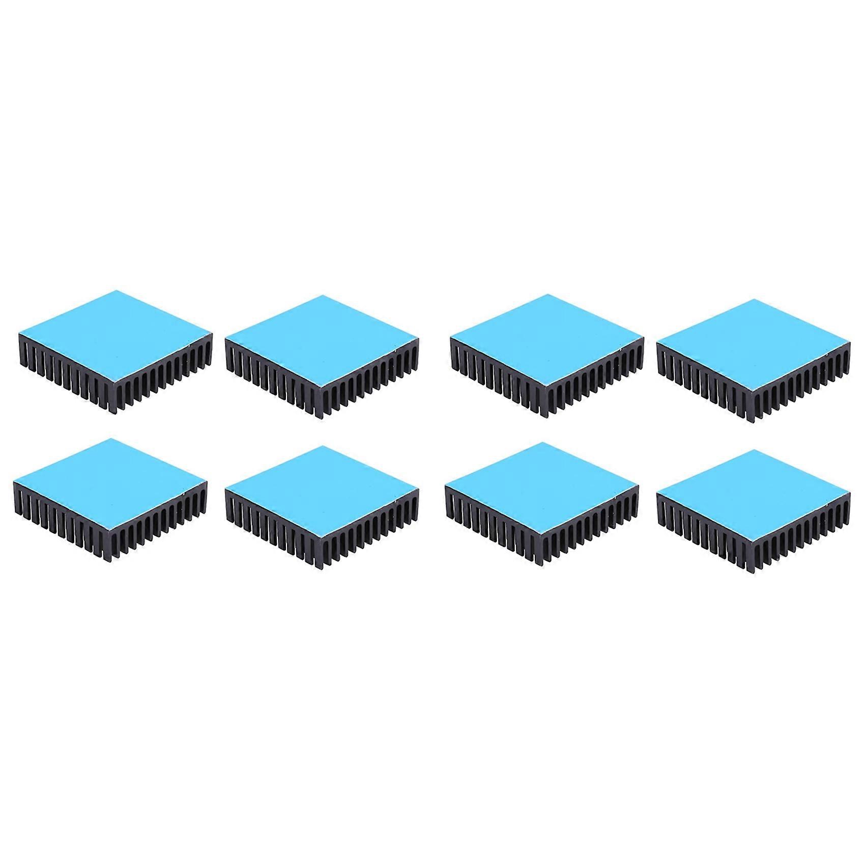 8Pcs 40X40X11mm Aluminum Heatsink Cooler for Electronic Chip IC LED