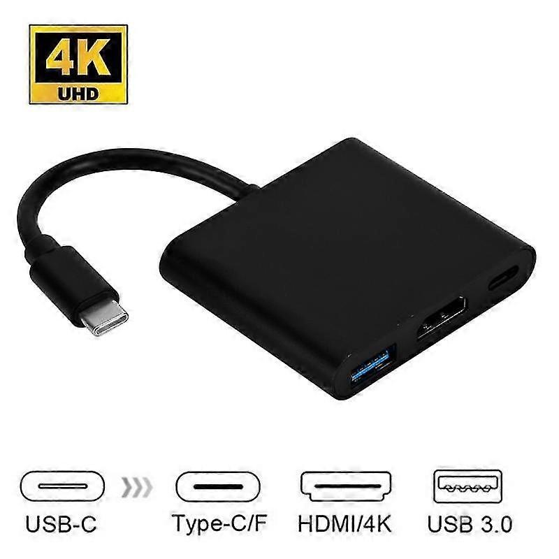 موزع الكل في واحد من النوع C مع دعم HDMI USB 3.0 4K ومحول USB C 3.1 من الألومنيوم