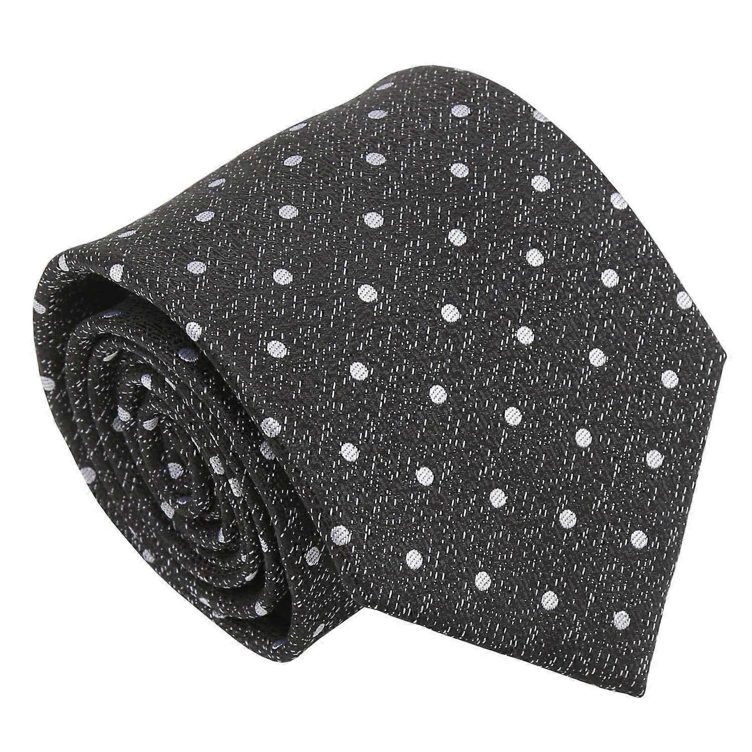Black Melange Polka Dot Tie