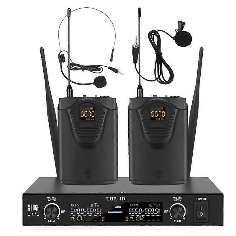 Wireless Microphone System 2 BodyPacks + Host
