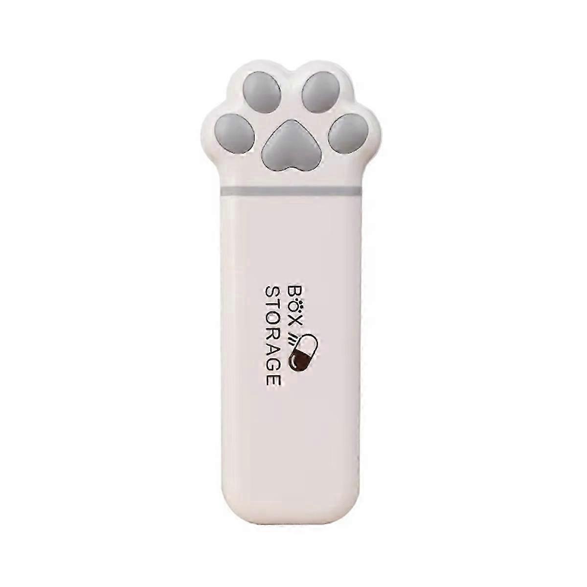 Mini Cat Storage Box - Portable, Multi-Functional Three-Grid Organizer for Medicine, Jewelry, and Small Items