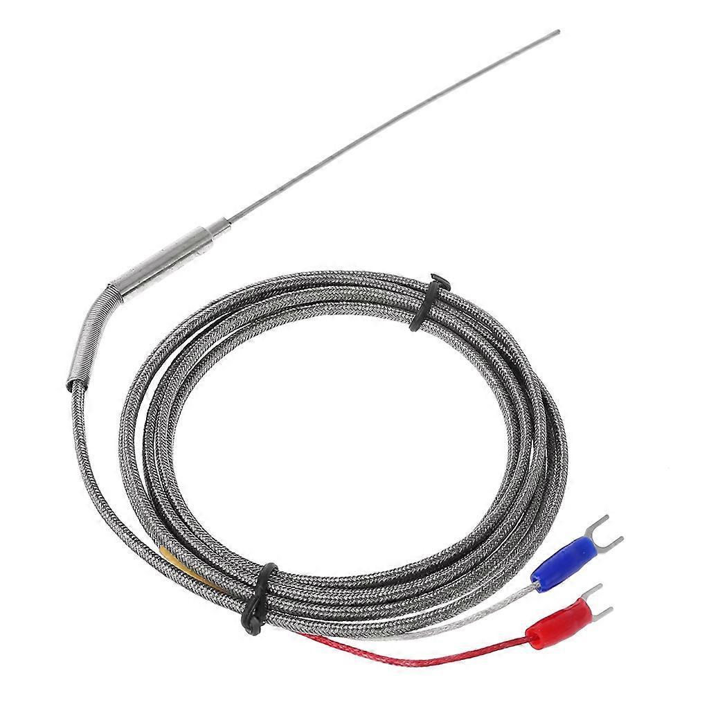 2m K Type Thermocouple Stainless Steel 1.5mm Probe Temperature Controller Sensor