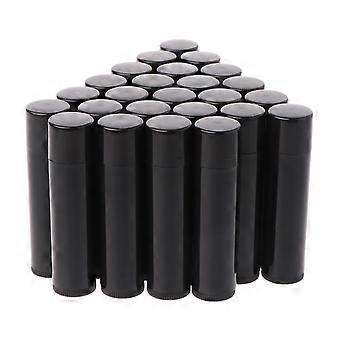 50PCS 5ML Cosmetic Empty Chapstick Lip Gloss Lipstick Balm Tube + Cap Container  White