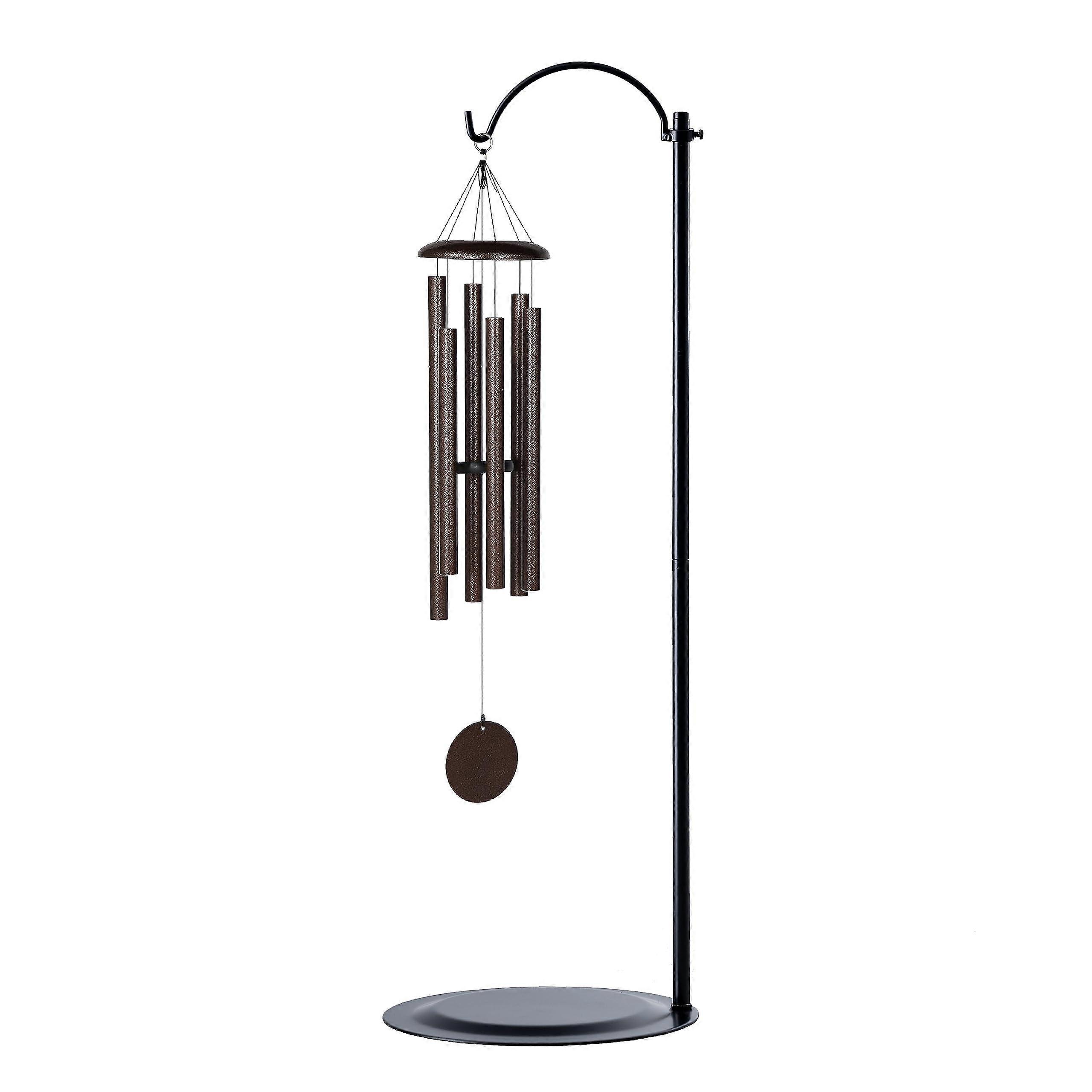 Solar Powered Light Indoor Black Wind Chime Lantern Stand Hummingbird Feeder for Indoor 36 Inch