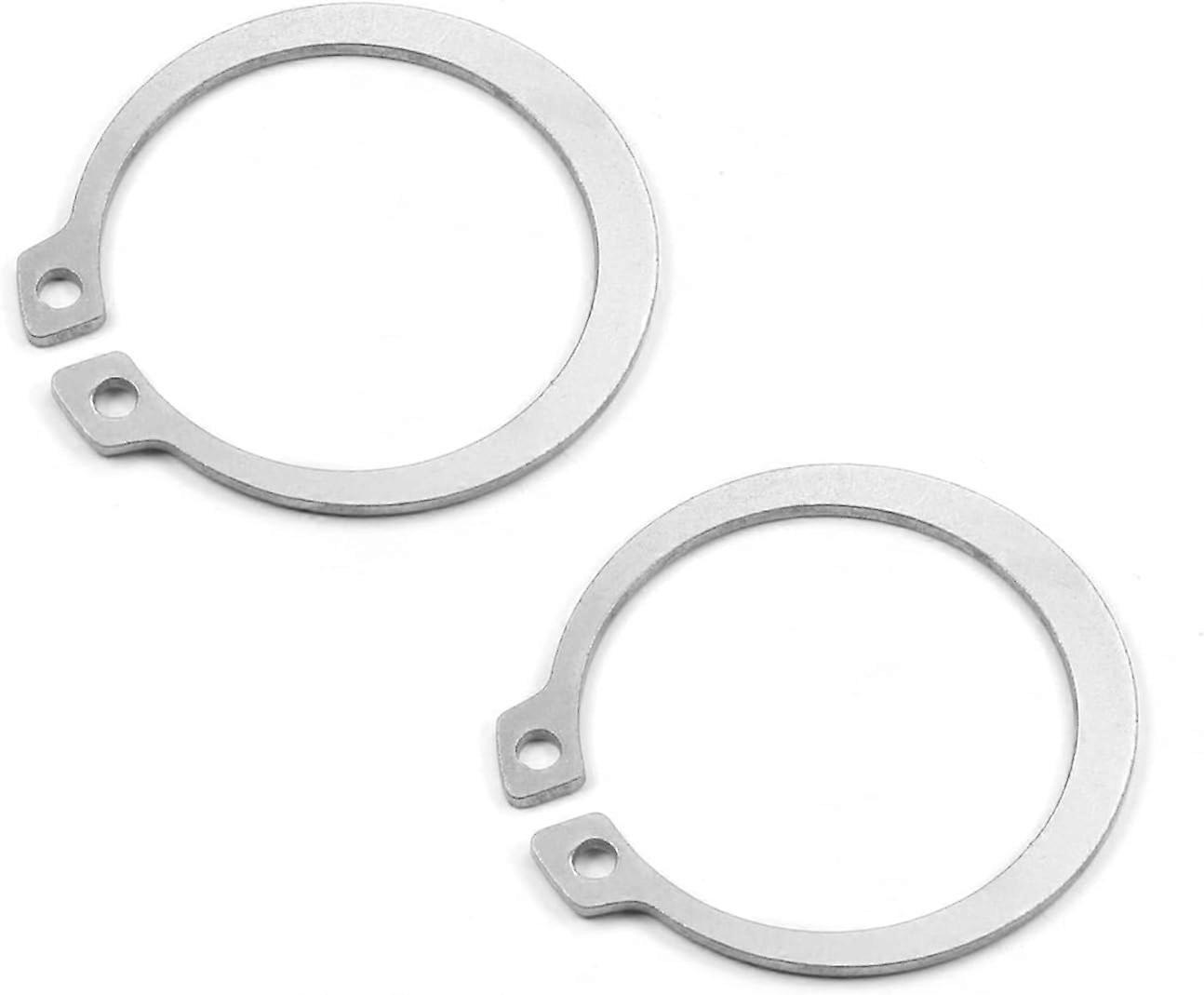 External Circlip Rings Set of 2 for Automobiles and Bearings 55-62mm Size, Durable Steel Construction, Compatible with Various Models