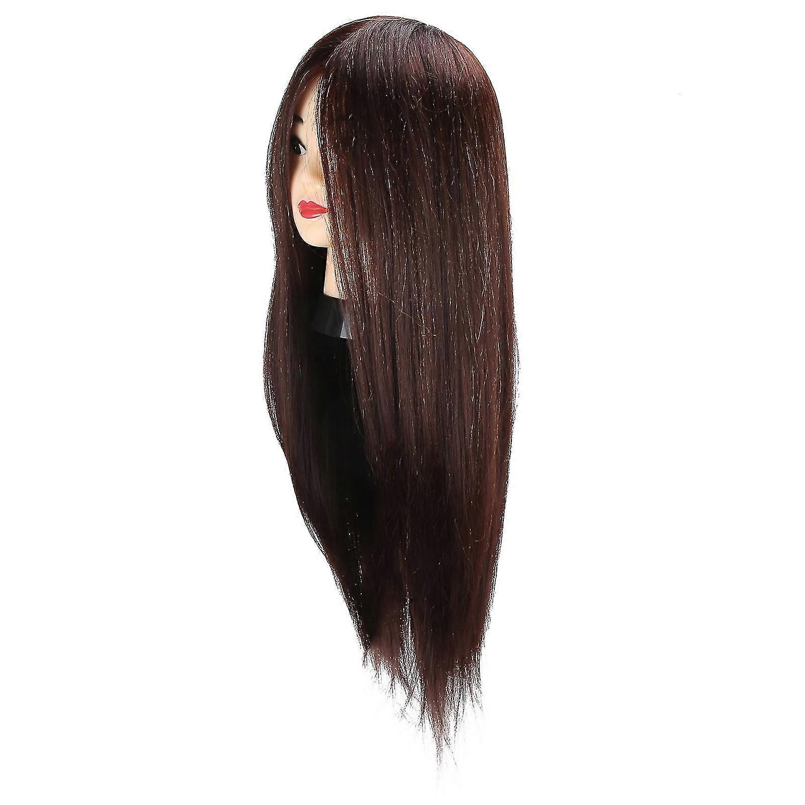 Kapper Etalagepop Hoofd Haar Vlechten Praktijk Haarstyling Mannequin Hoofd (met make-up)Donkerbruin