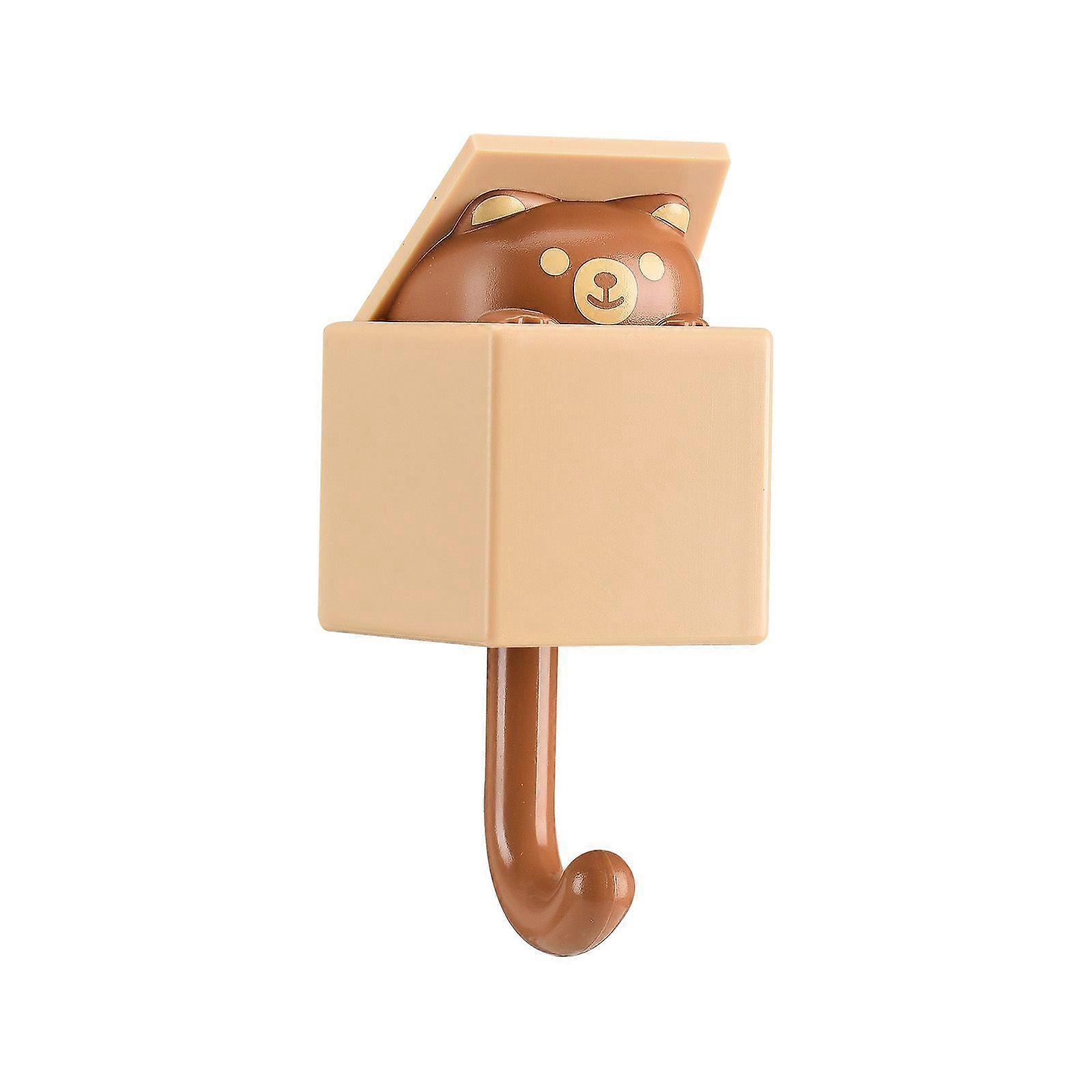 Creative Coat Hook Χαριτωμένος γάντζος παλτό τοίχου για κρεμαστά καπέλα, παλτά, κλειδιά και πετσέτες, πρακτικός γάντζος γάτας για διακόσμηση τοίχων καφέ