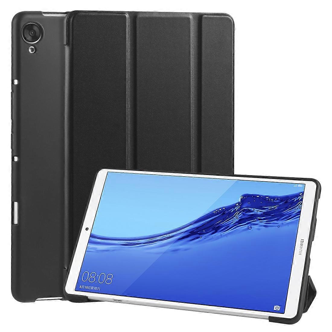 3-folding Horizontal Flip PU Leather + Shockproof Honeycomb TPU Case with Holder For Huawei MediaPad M6 8.4 inch