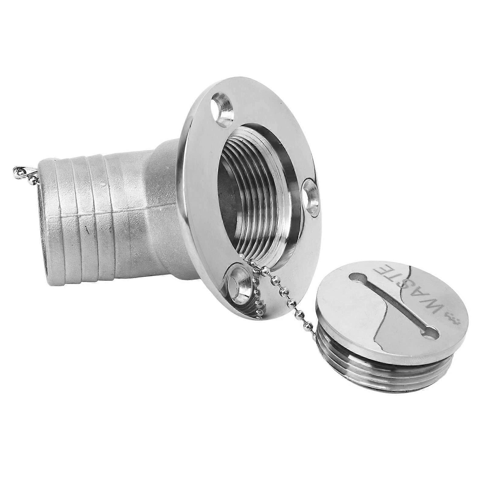 Marine Hardware Parts, 316 Stainless Steel Boat Deck Fill 1.5 Inch, 38mm Chain Connection, Degree 45, Anti-Corrosion Key Cap