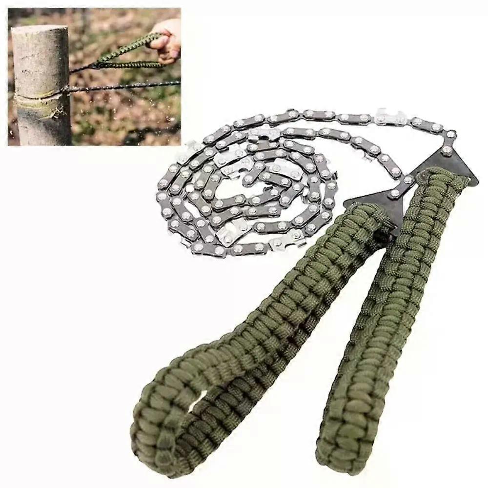 Manual Mini Chainsaw Umbrella Rope Handle Garden Logging Convenient Chain Saw Outdoor Survival Corded Saw Hand Tools