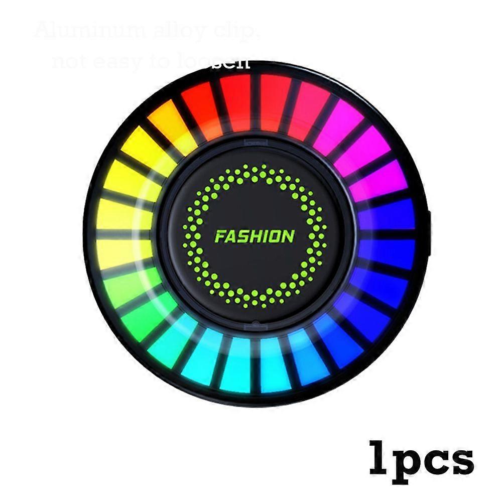 2pcs New Car Music Rhythm Light RGB LED Music Car Vent Light APP Control 200mAh Rechargeable Battery Aromatherapy Ambient Light