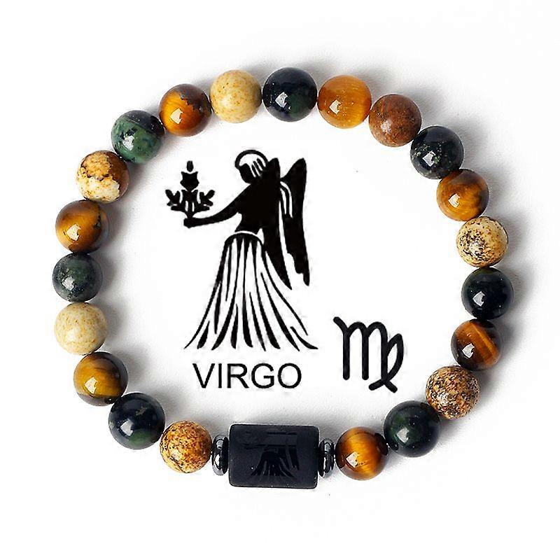 12 Constellation Bracelet Homme Zodiac Bangles Men Cancer Virgo Leo Libra Bracelet for Women Friendship Gift Bracelet on Hand