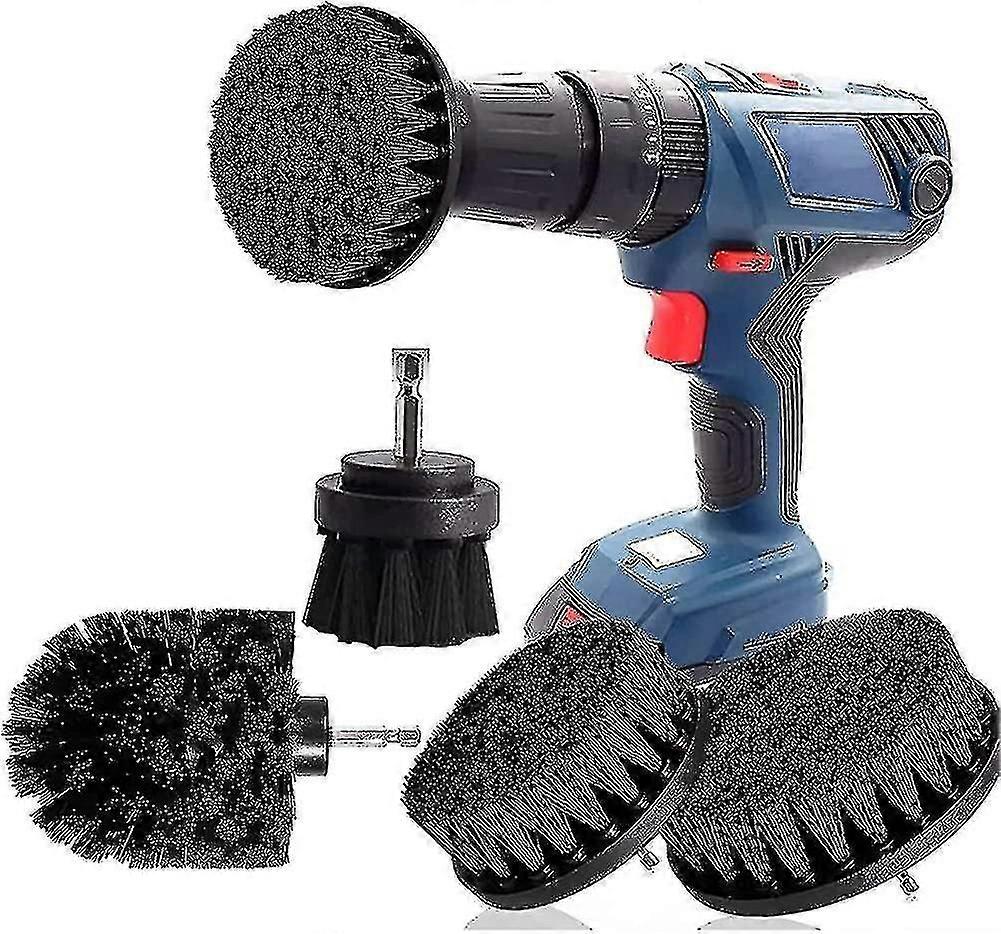 Drill Brush Cleaning Brushes Set. 7 Pack Extended Long Attachment Power Scrubber