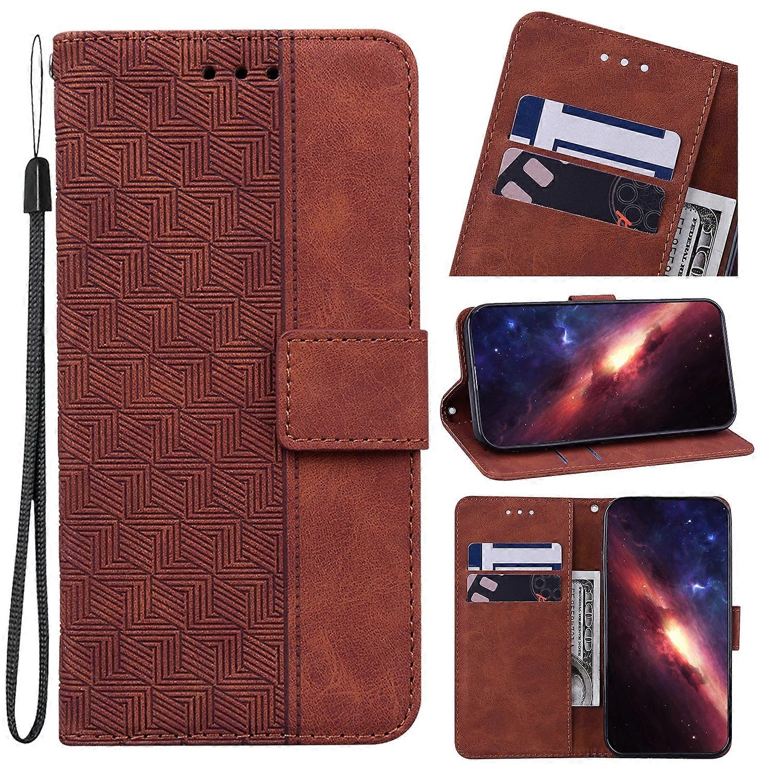 For Sony Xperia Ace III Geometric Embossed Leather Phone Case