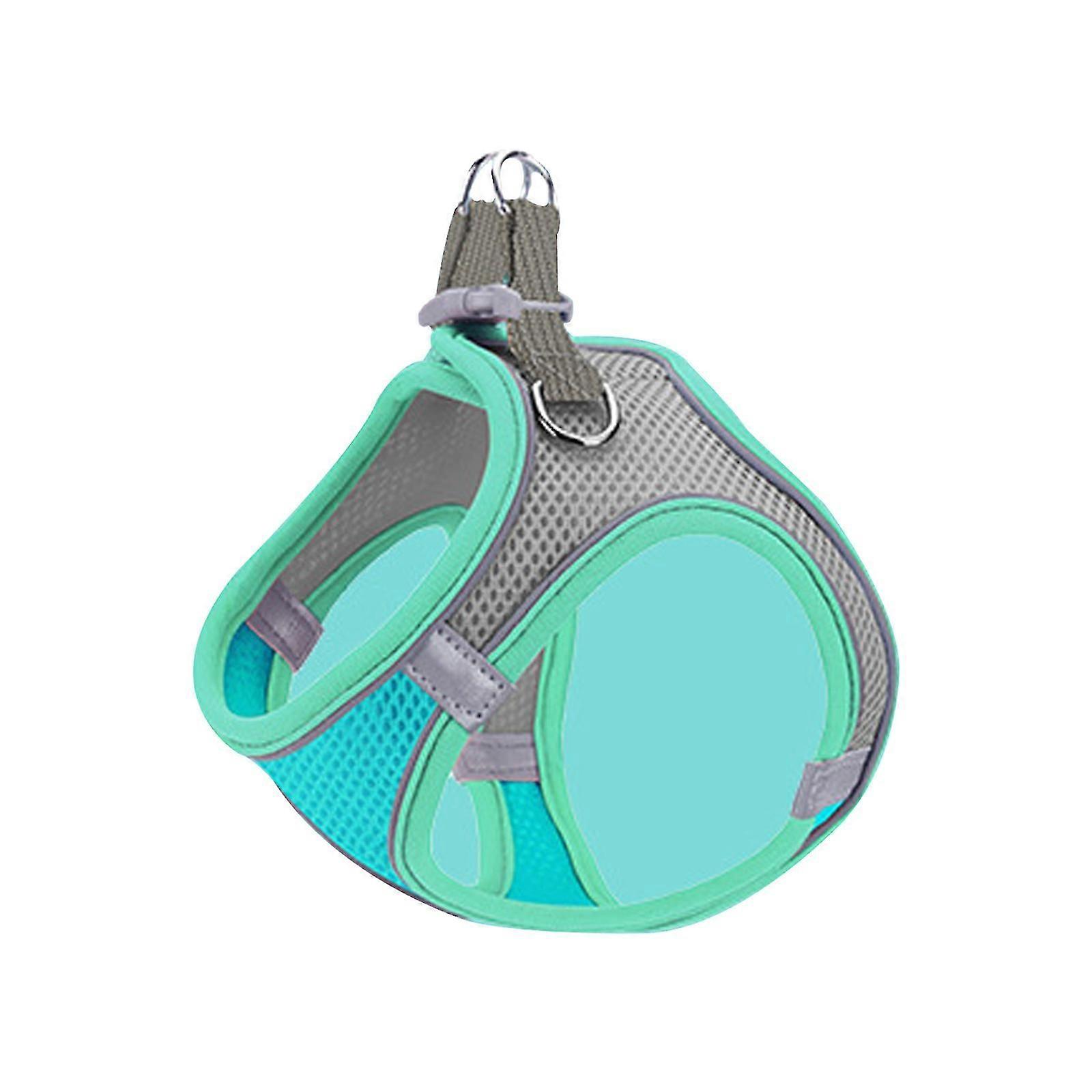 Breathable Mesh Dog Harness & Reflective Leash in Green