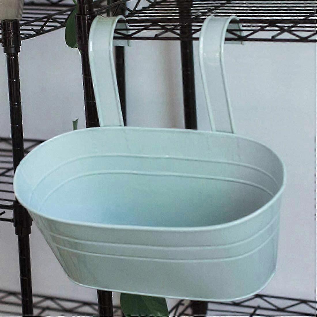 BFYDOAA Blumentöpfe Mit Haken Zum Aufhängen – 4 Stück, Metall, Für Zaun, Balkon, Garten