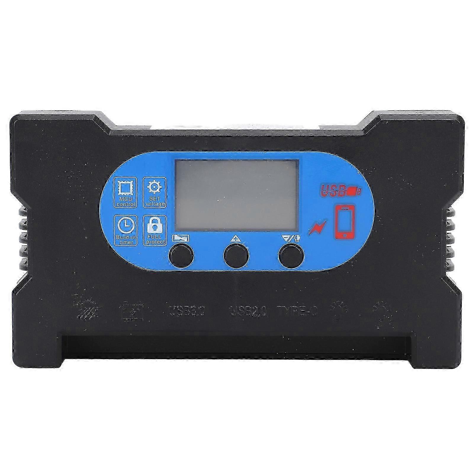 Solar Charge Controller Dual USB Type C Fast Charge Solar Panel Charge Controller for 12V 24V Battery Charging 50A