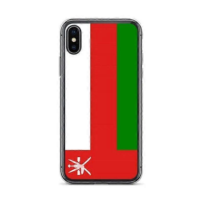 Phone case - PIXELFORMA - Oman Flag - Compatible with iPhone XS - Flexible - Shockproof - Silicone