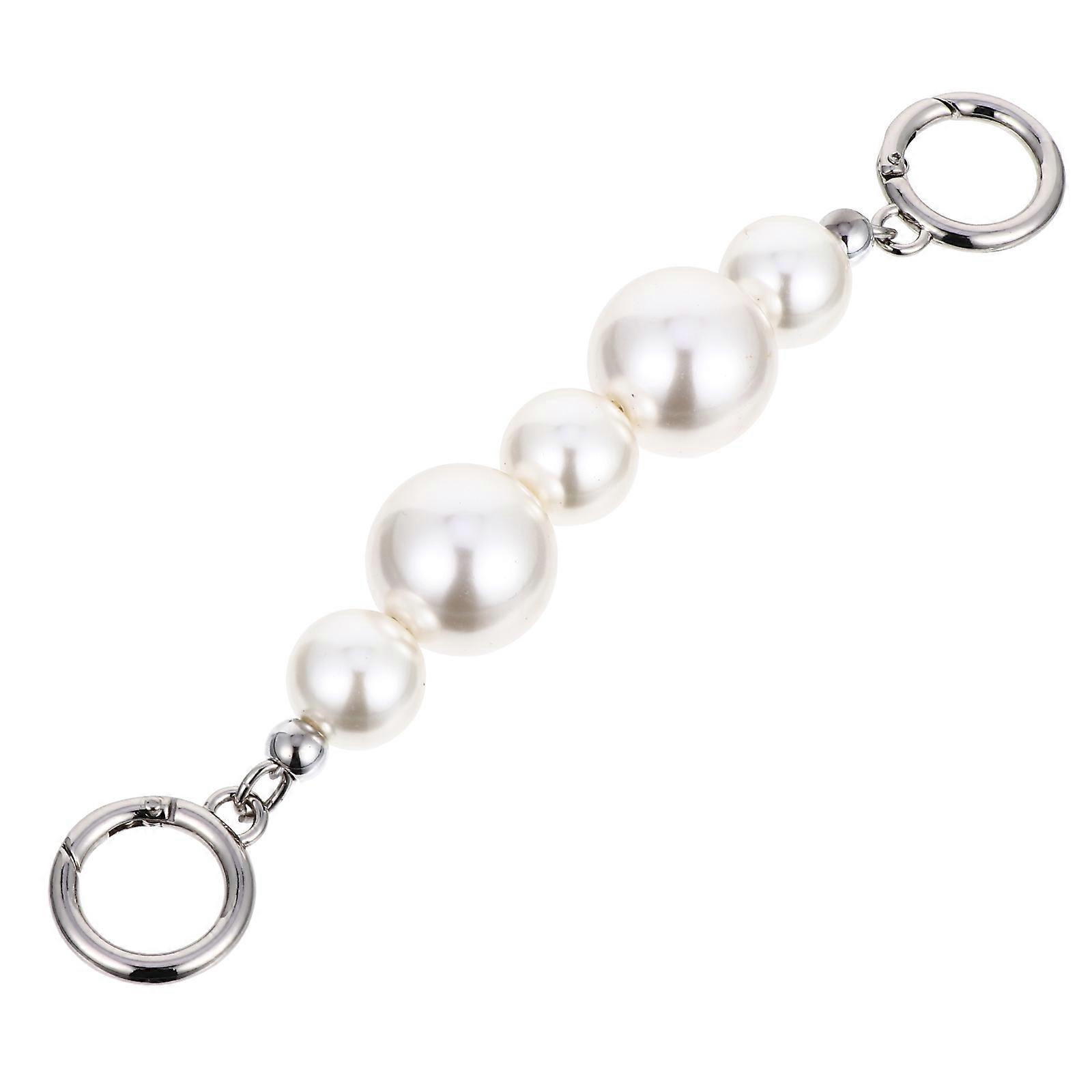 Imitation Pearl Handle Bag Chain Strap Lightweight Versatile Accessory for Handbags Clutches Shoulder Bags Diy Replacement