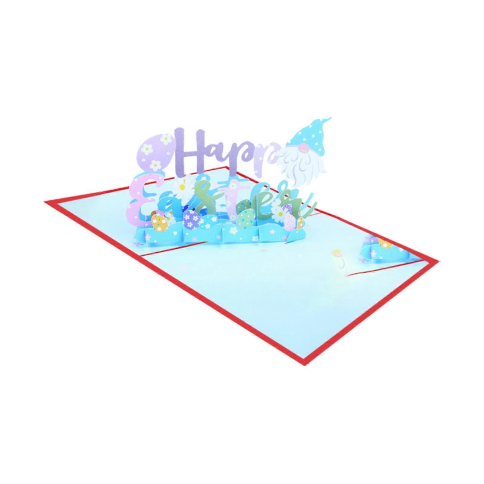 Happy Easter Card | Easter Up | Easter | Up Greeting With Envelopes | Eggs Designs For Grandchildren And Family
