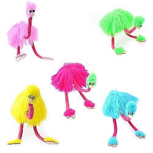 5pcs Fun Ostrich Marionette Pull String Puppet Kids (Multicolored)