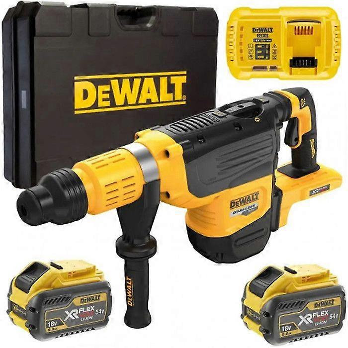 SDS-Max Hammer Drill XR Flexvolt 54V 19.4J, 52 mm - DEWALT - with 2 batteries 54V 3Ah - case - DCH775X2-QW