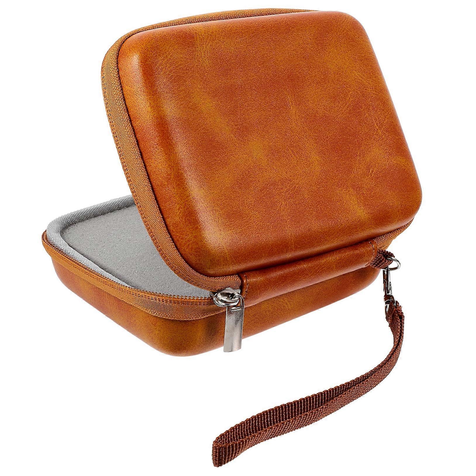 Guitar Pick Case Leather Plectrums Holder Organizer Bag Portable Compact