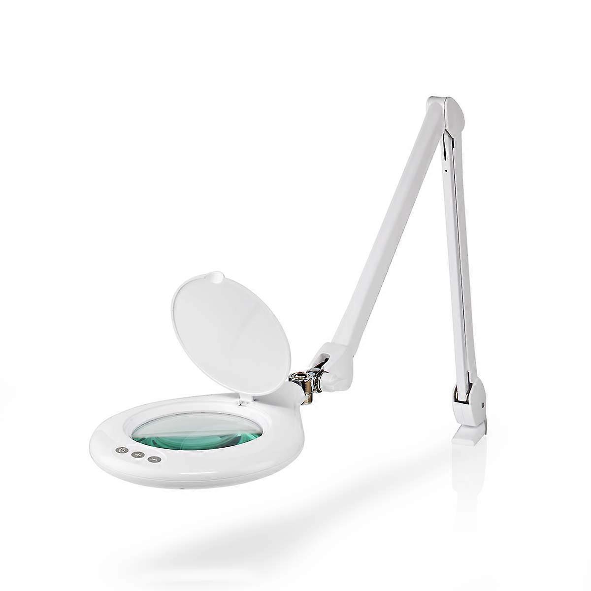 LED Magnifier Lamp 10W 660lm 6500K Magnifying with Fixing Clip, White