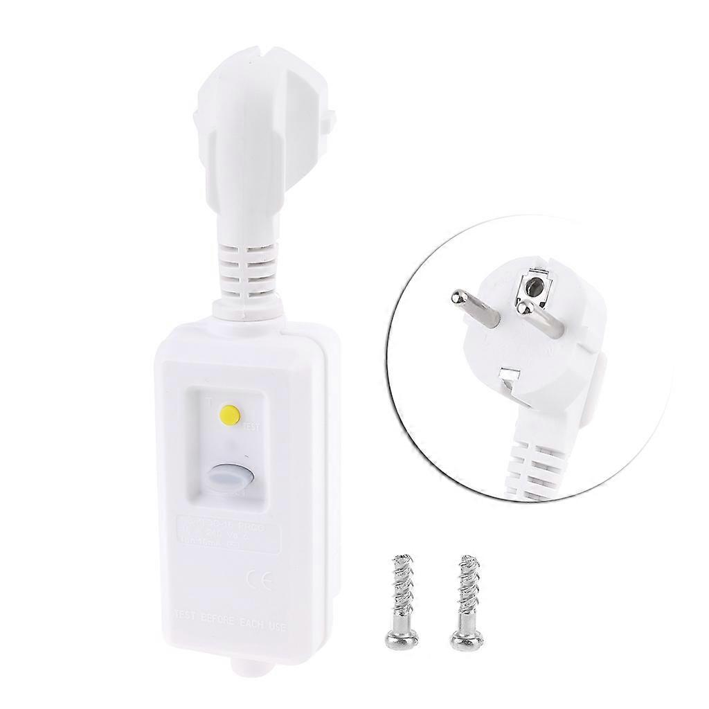 GFCI Replacement Plug 16A 220-240V Ground Fault Circuit Interrupter Safety RCD for Protection for Pool Pump Power Pressu  White