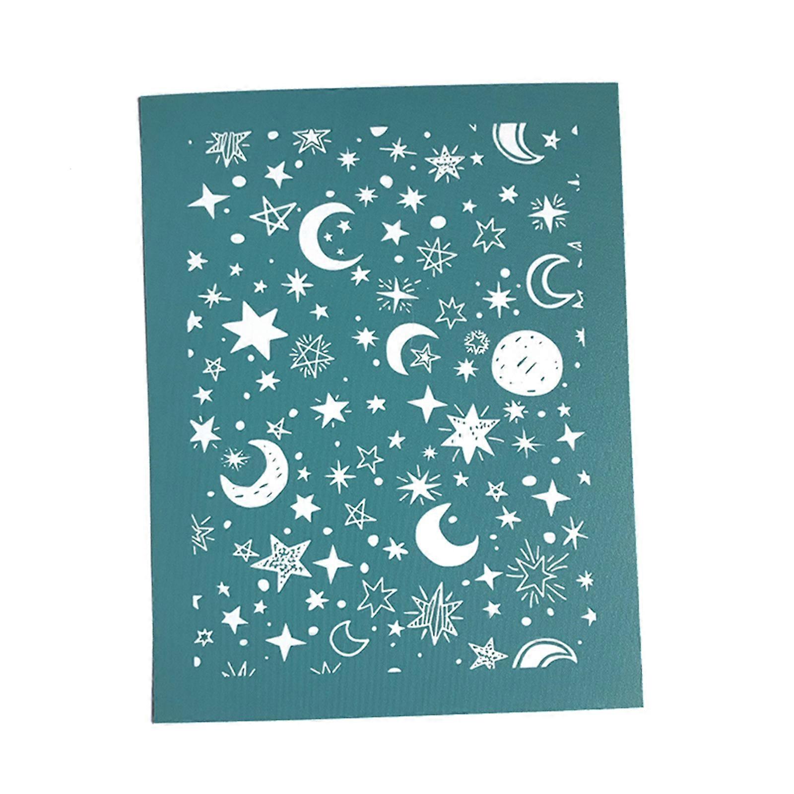 Silk Screen Stencils Reusable Silkscreen-Print Kit Starry Sky Mesh-Screen Printing Kit for DIY Clay T-Shirts Decorations