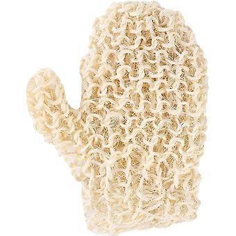 Jute Peeling Handschuh, Peeling Rosshaar Handschuh, Sisal Duschhandschuhe, Geflochtener Scheuerhandschuh Peeling Haut Handschuh, Natürliches Körperpeeling, Massage 