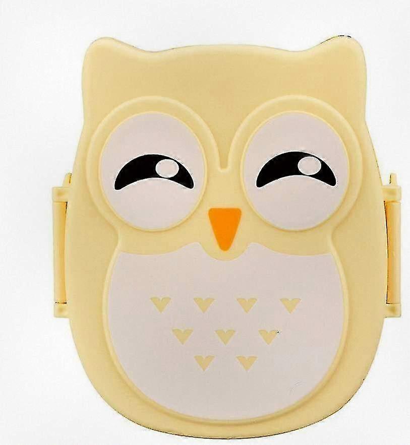 Portable Rectangular Lunch Box with Adorable Owl Design, Leakproof Food Storage Container Suitable for Various Brands