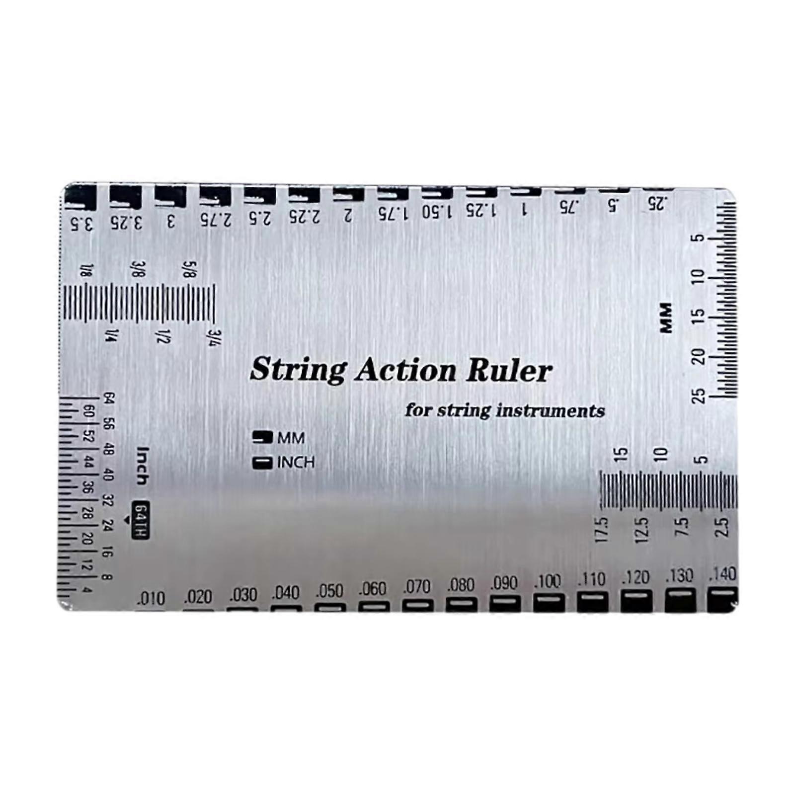 String Action Ruler, String Height Measuring Tool, Guitar Setup Gauge Luthier