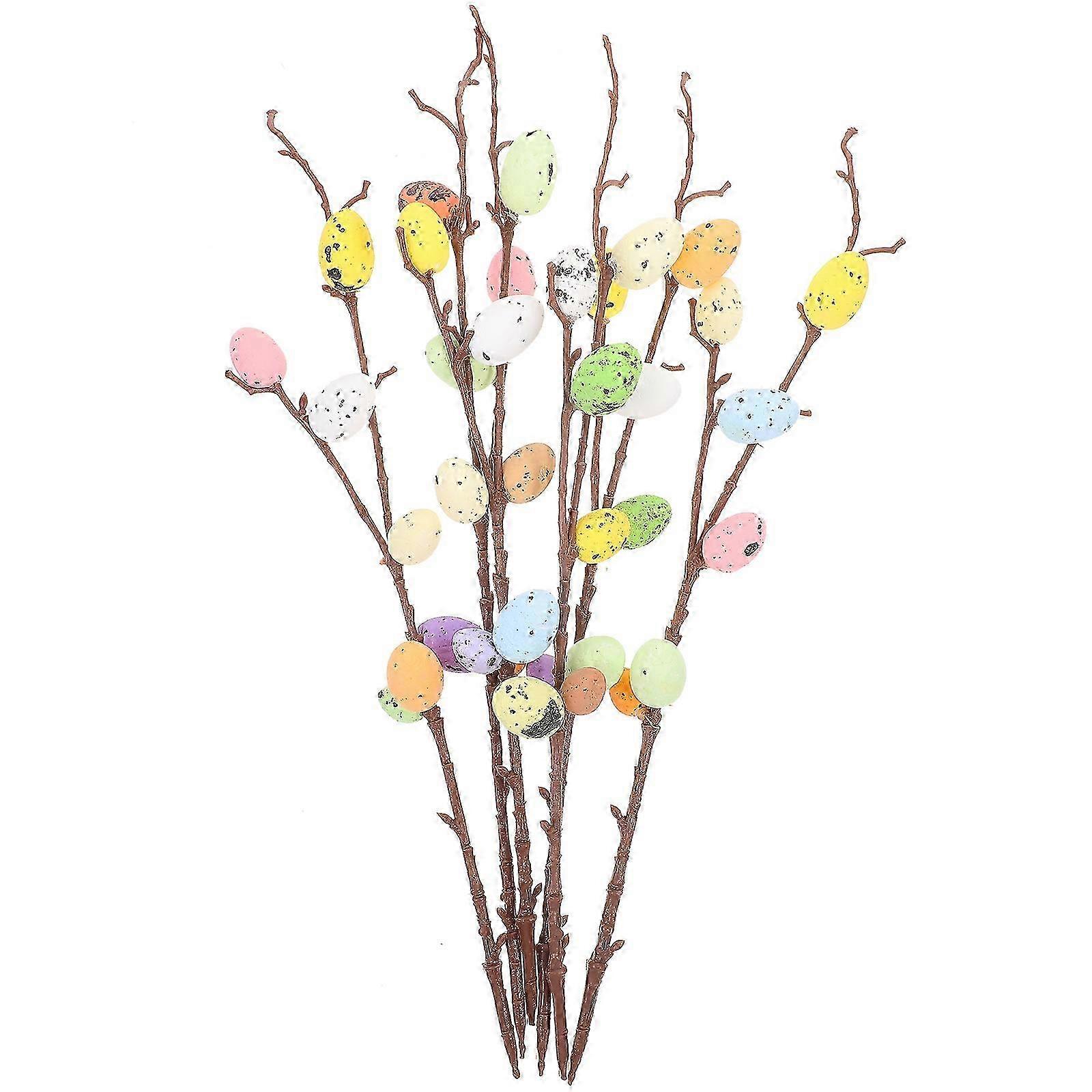 6pcs Easter Egg Twig Stems Fake Branches Party Decor 40x6x4cm