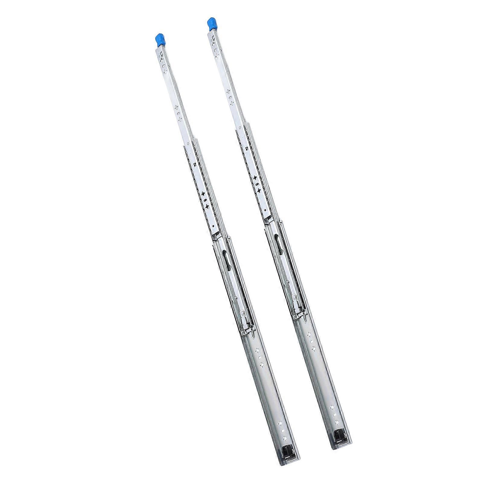 1 זוג מגלשות מגירות תושבת צד 40 אינץ' נעילה כבדה הארכה מלאה 3 מיסב כדורי מתקפל 53 מ"מ רוחב 265 פאונד קיבולת 