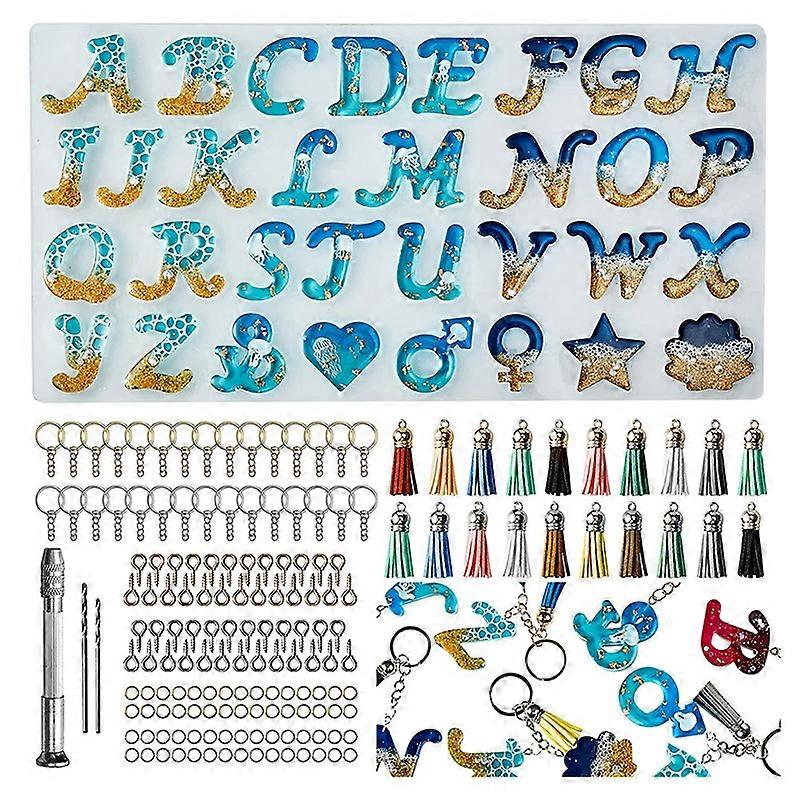 Reverse Letter Resin Mold Kit, Silicone Mold for Resin DIY