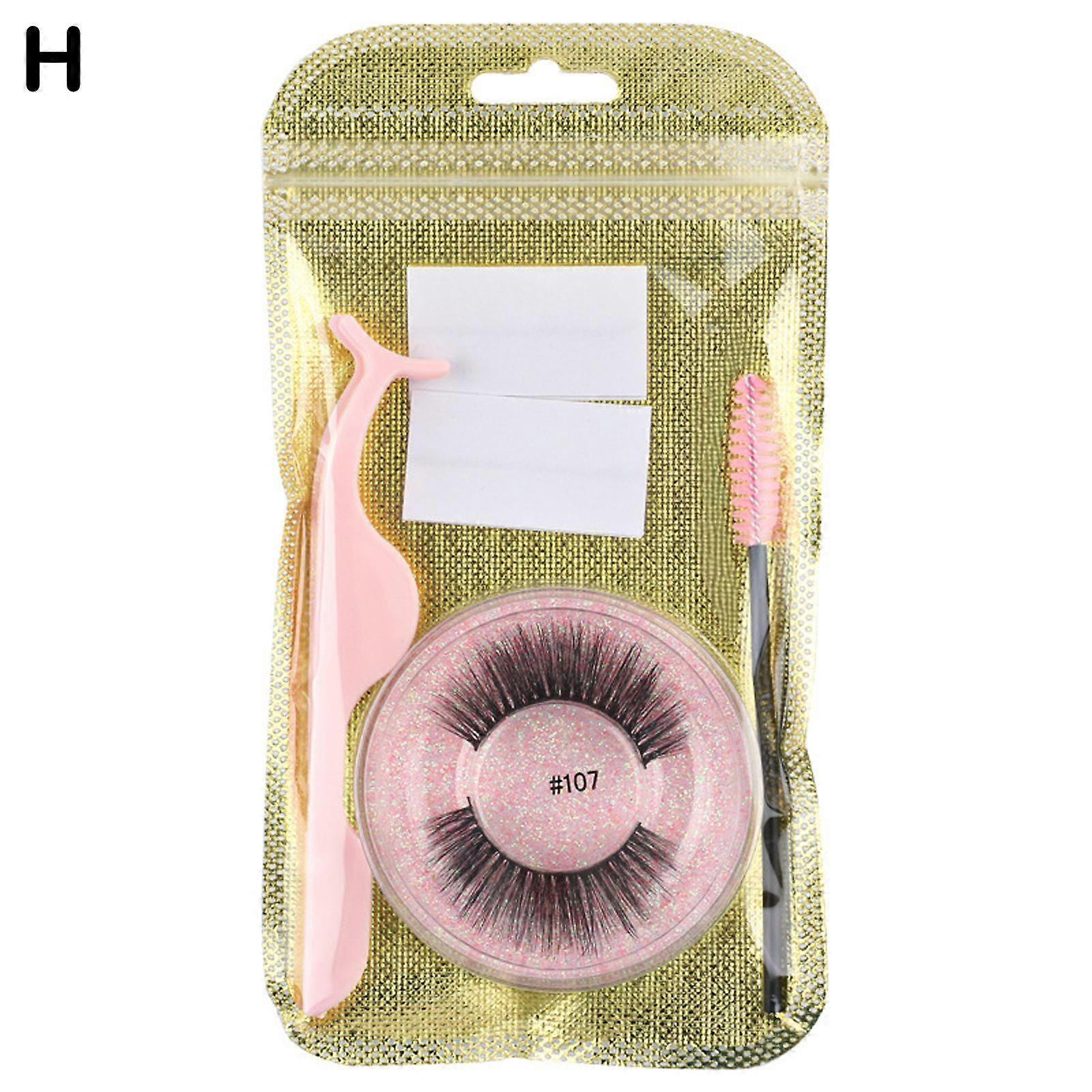 107(H)$ New product glue strips, glue-free false eyelashes set, European and American natural eyelashes