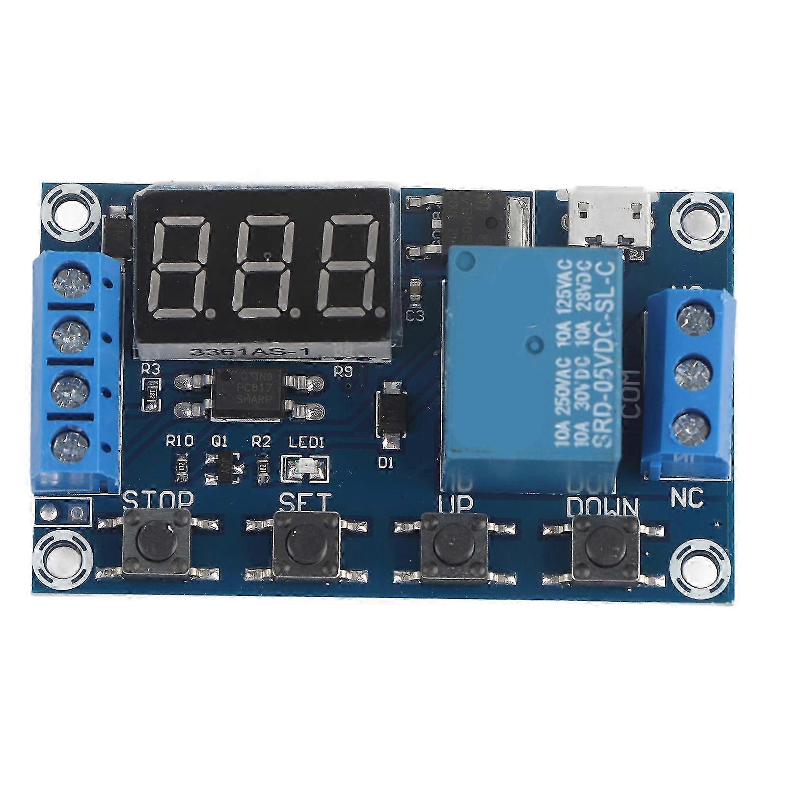 DC 6V ~ 30V Trigger Delay On/Off Ciclo Timer Modulo Interruttore Relè con LED Digit