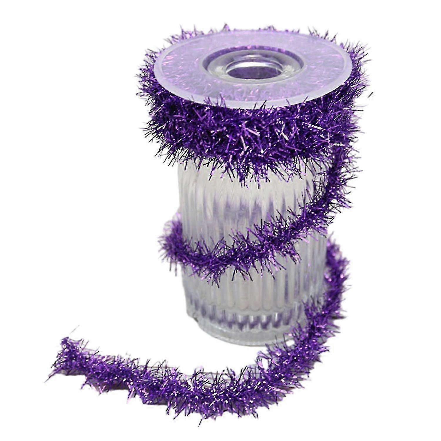 1ロール曲げ可能なカラーバーワイヤーガーランドハロウィーンのクリスマスの装飾--パープル