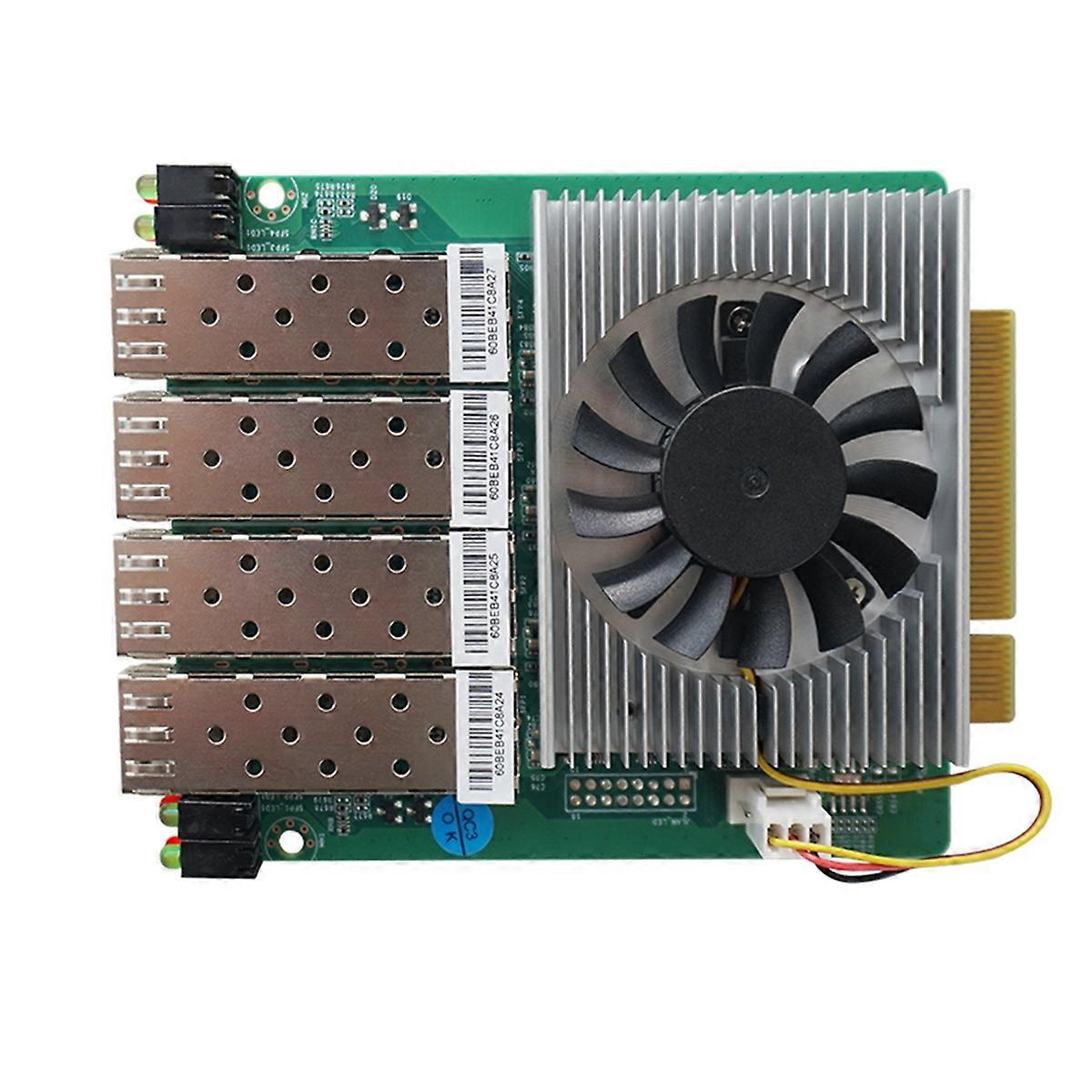 I350 Gigabit Fiber Optic Network Card Template 4SFP Interface, 8XPCI-E Standard Slot Soft Routing O