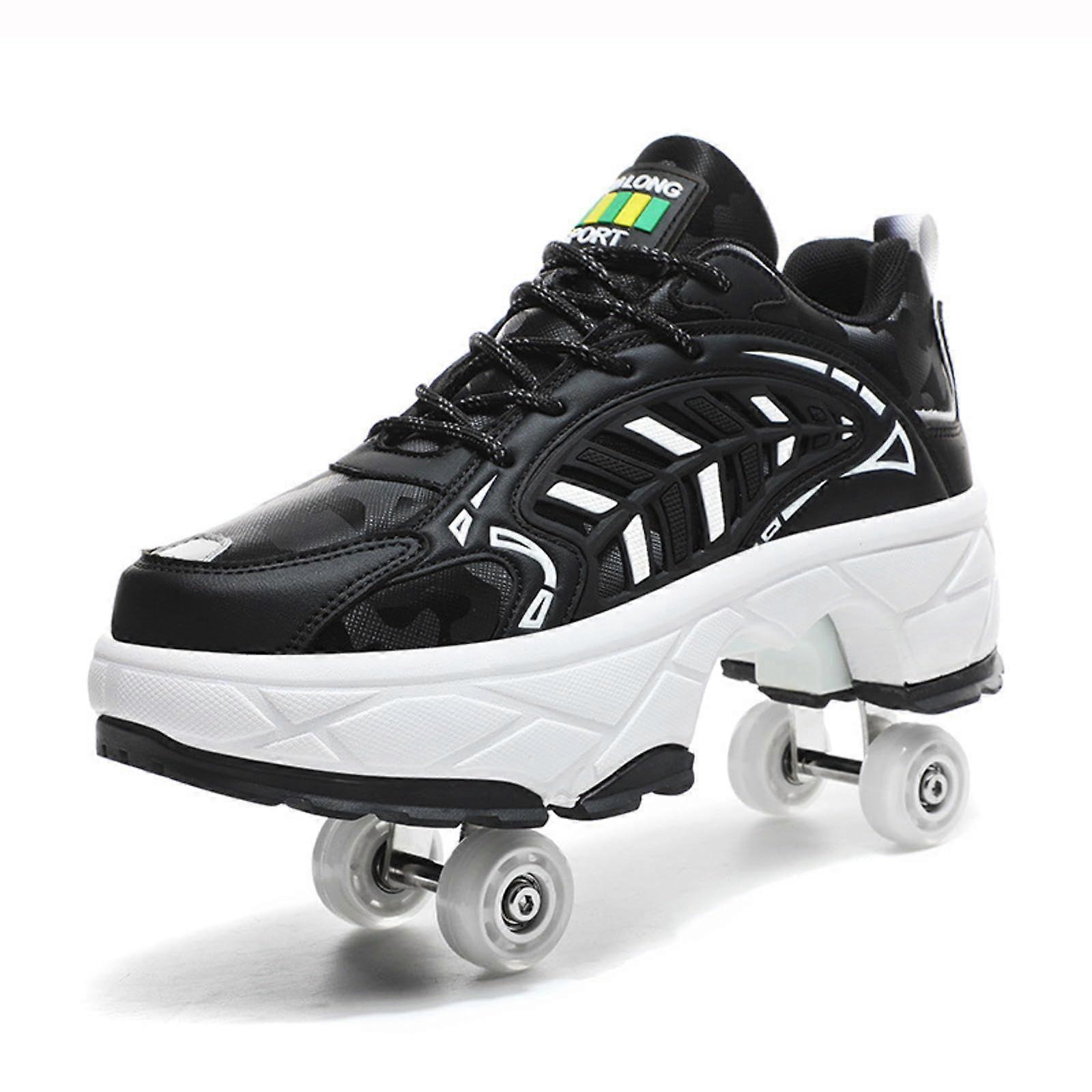 Roller Skates Women's Inline Skates , Roller Skates Adjustable Trainers 2in1 Shoes Unisex Skates 42