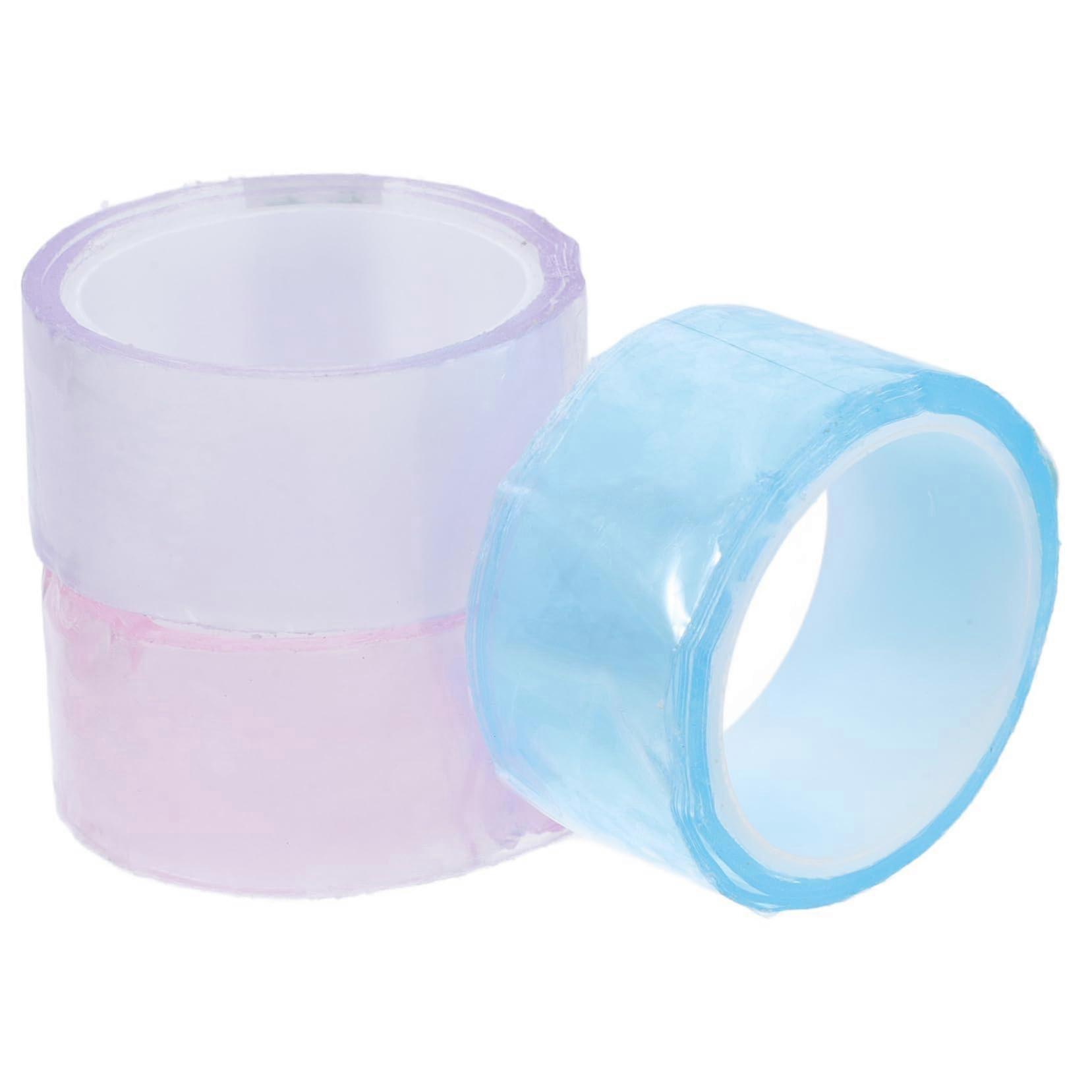 Water Polo Tape 3 Rolls Self-Adhesive Colored Handle LED Ball Tapes Bright Colors for DIY Crafts Hot Melt Glue