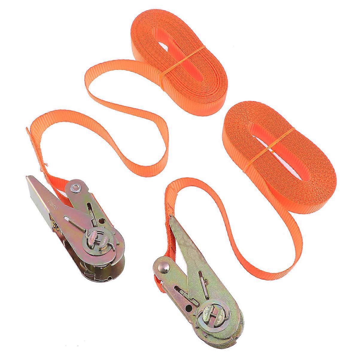 Cargo Tie-Down Strap Lashing Straps For Storage Rack Car 5 Meters Heat Treated Hooks 1 Pair