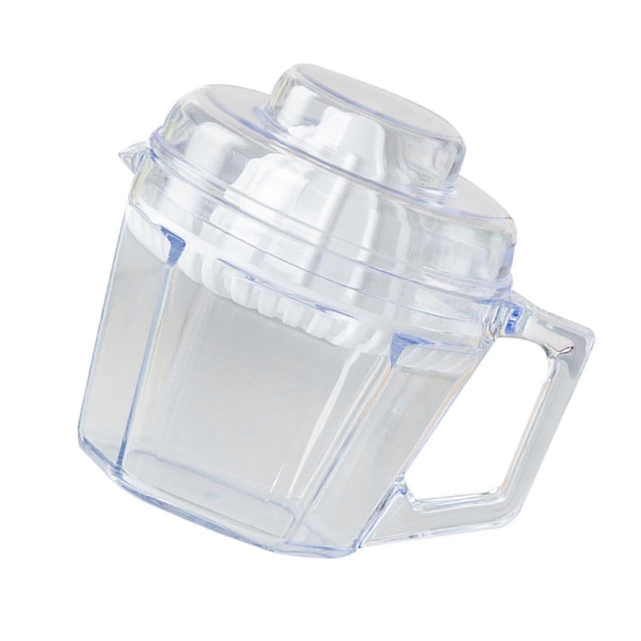 Manual Juicer Citrus Fruit Press - Handheld Orange Juicer, White Plastic, Easy-to-Use, Compact Size for Kitchen