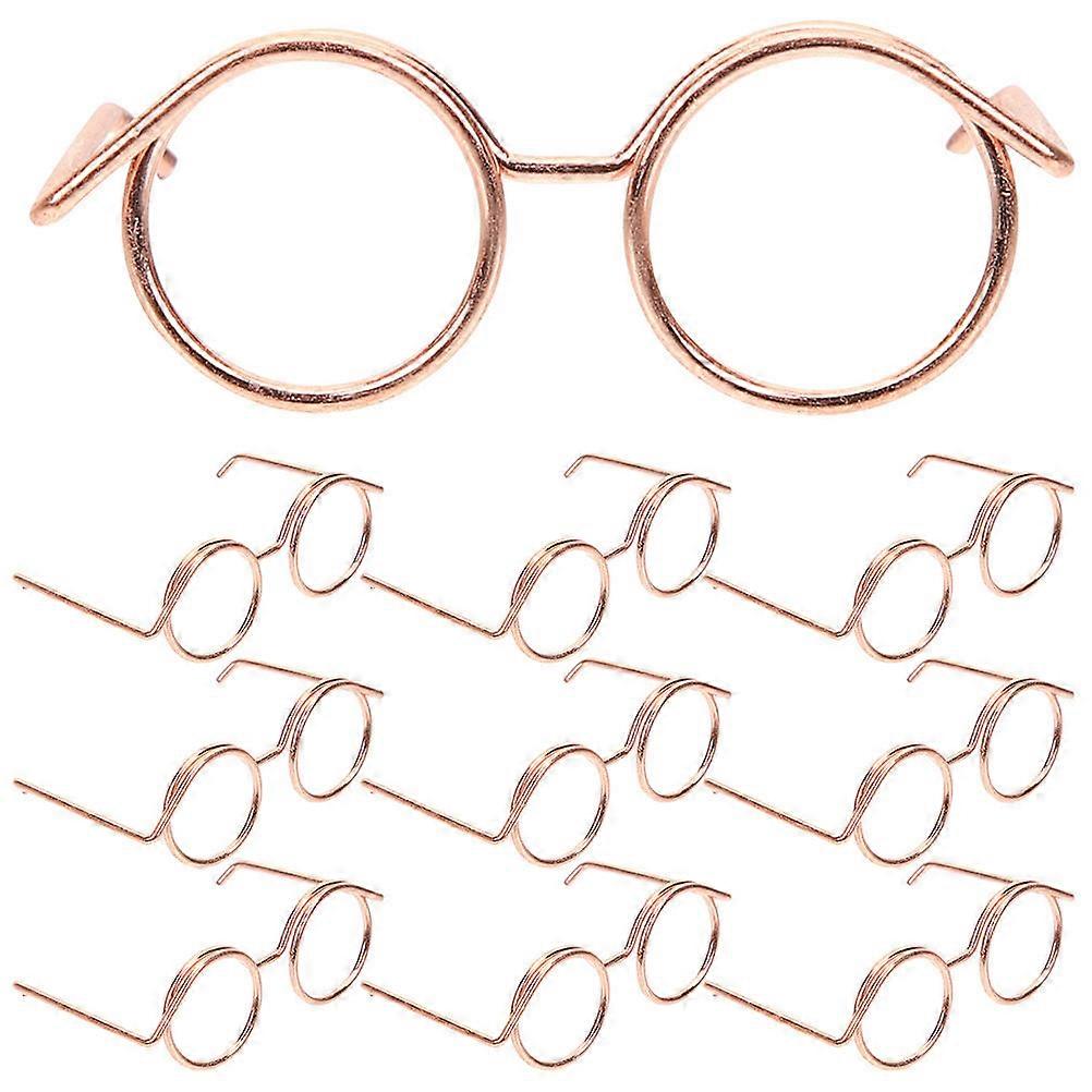 12pcs Mini Glasses for Dolls – Lensless Eyeglasses & Fun Craft Sunglasses for Doll Dress Up & Decor – Compatible with Various Doll Types